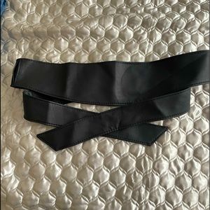 Large faux leather wrap belt